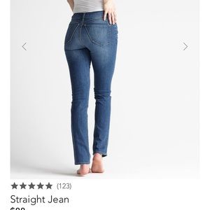 YUMMIE 5-Pocket Stretch Straight Jean, Medium Wash